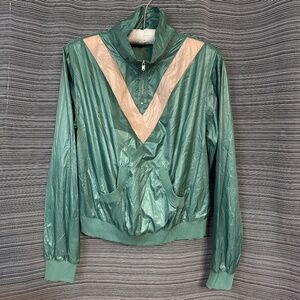 Wild Fable ½ Zip Jacket Top Green/Pink Retro Size XS New With Tags